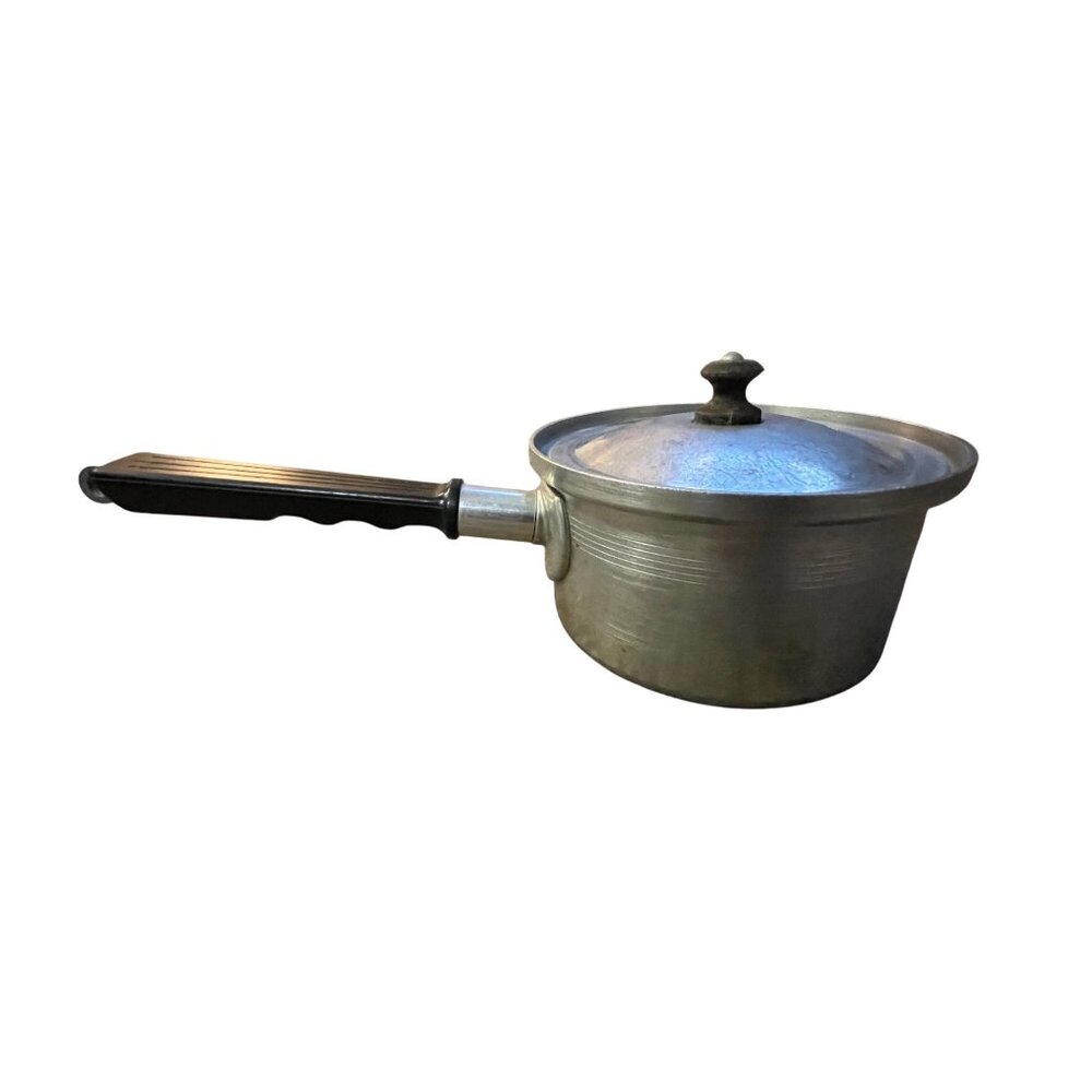 Vintage Lustre 1 Qt Waterless Aluminum Saucepan with Lid USA Made – Used